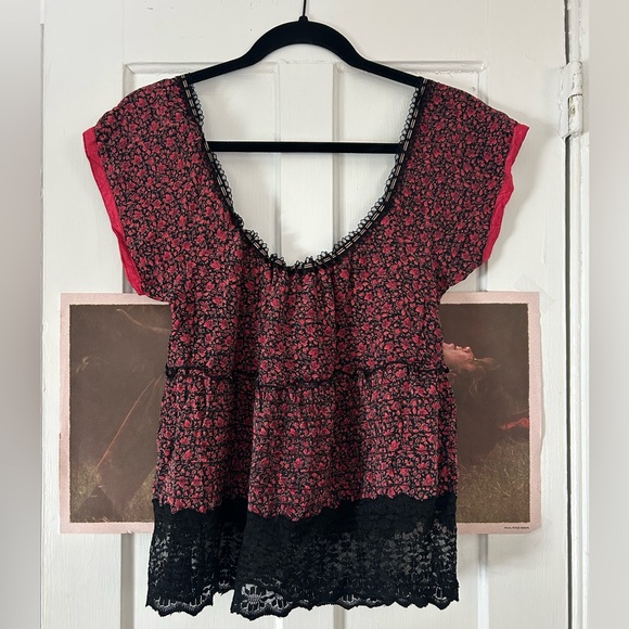 Betsey Johnson Silk and Lace Blouse - Picture 2 of 5